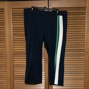 Nike Athletic Stripe Cropped Capri Pants XL